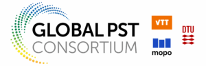 Logos of Mopo project, VTT, DTU and Global PST Consortium